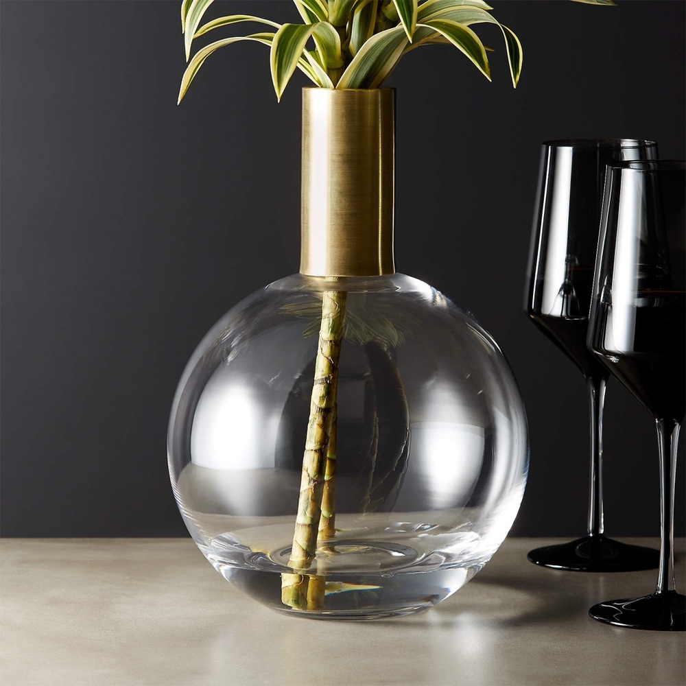 CB2 Gold toned Vase
